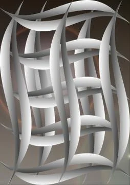 Abstract background vector lines and balls Stock Illustration