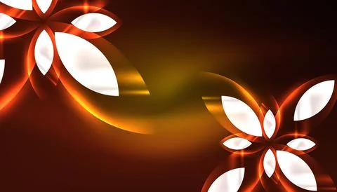 Abstract background vector neon glowing geometric elements. Hi-tech design for イラスト素材