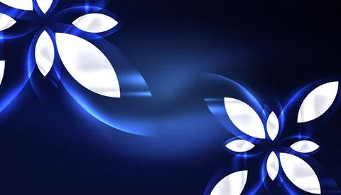 Abstract background vector neon glowing geometric elements. Hi-tech design for イラスト素材