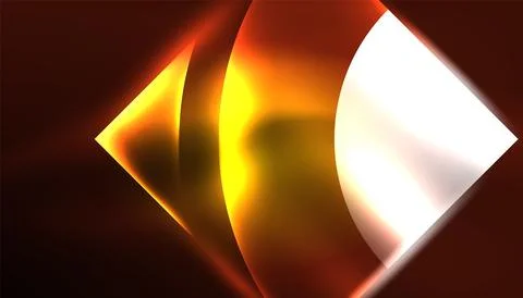 Abstract background vector neon glowing geometric elements. Hi-tech design for Stock Illustration