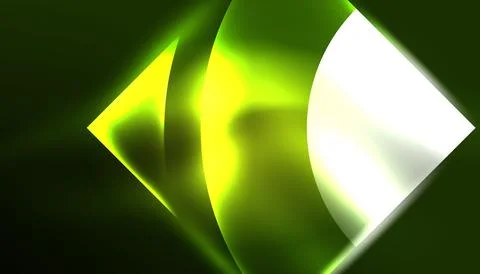 Abstract background vector neon glowing geometric elements. Hi-tech design for Illustrazione stock