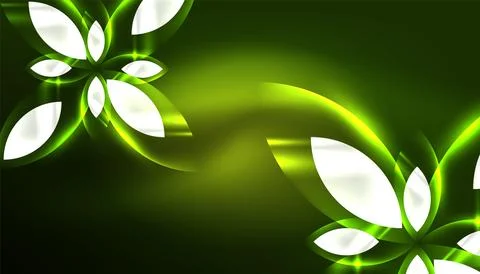 Abstract background vector neon glowing geometric elements. Hi-tech design for Illustrazione stock