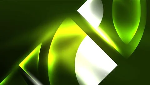 Abstract background vector neon glowing geometric elements. Hi-tech design for イラスト素材