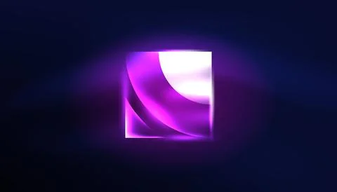 Abstract background vector neon glowing geometric elements. Hi-tech design for イラスト素材