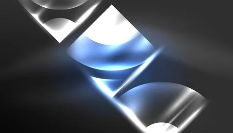 Abstract background vector neon glowing geometric elements. Hi-tech design for Illustrazione stock