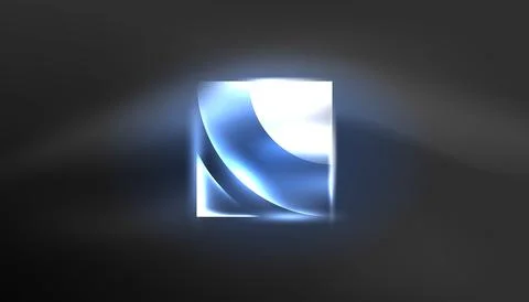 Abstract background vector neon glowing geometric elements. Hi-tech design for Stock Illustration