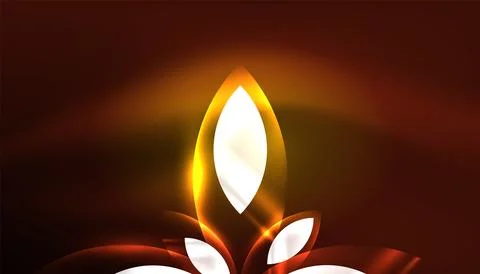 Abstract background vector neon glowing geometric elements. Hi-tech design for Stockillustratie