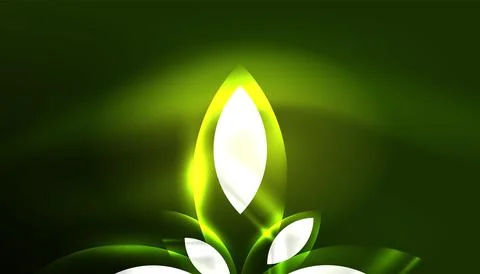 Abstract background vector neon glowing geometric elements. Hi-tech design for Illustrazione stock