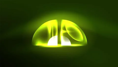 Abstract background vector neon glowing geometric elements. Hi-tech design for Illustrazione stock