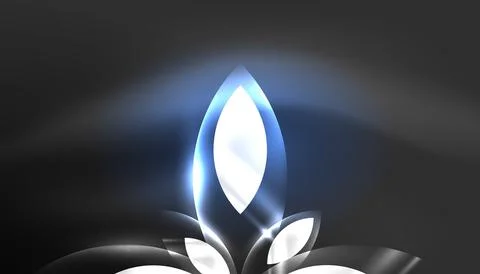 Abstract background vector neon glowing geometric elements. Hi-tech design for Illustrazione stock