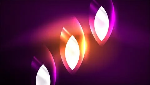 Abstract background vector neon glowing geometric elements. Hi-tech design for Illustrazione stock