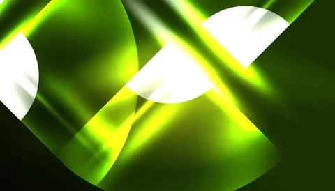 Abstract background vector neon glowing geometric elements. Hi-tech design for Illustrazione stock