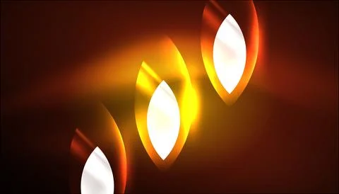 Abstract background vector neon glowing geometric elements. Hi-tech design for Illustrazione stock