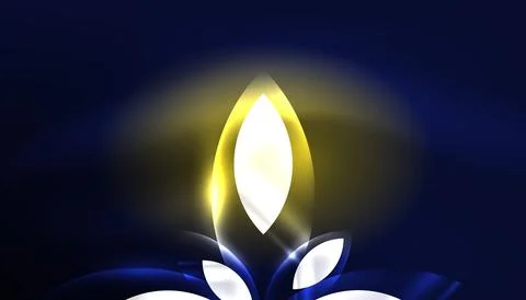 Abstract background vector neon glowing geometric elements. Hi-tech design for Illustrazione stock