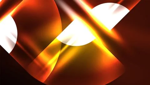 Abstract background vector neon glowing geometric elements. Hi-tech design for Illustrazione stock