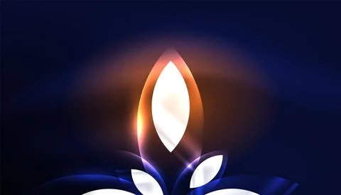 Abstract background vector neon glowing geometric elements. Hi-tech design for Stock Illustration