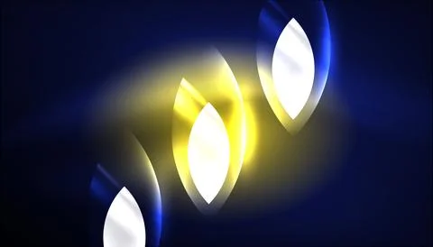 Abstract background vector neon glowing geometric elements. Hi-tech design for Illustrazione stock