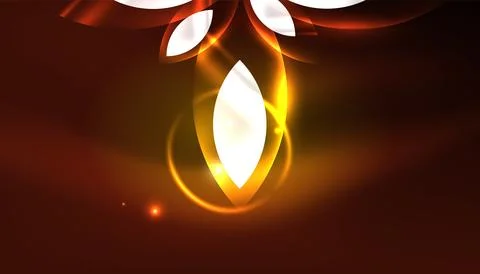 Abstract background vector neon glowing geometric elements. Hi-tech design for Illustrazione stock