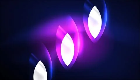 Abstract background vector neon glowing geometric elements. Hi-tech design for Stockillustratie