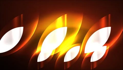 Abstract background vector neon glowing geometric elements. Hi-tech design for Stock Illustration