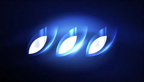 Abstract background vector neon glowing geometric elements. Hi-tech design for Illustrazione stock