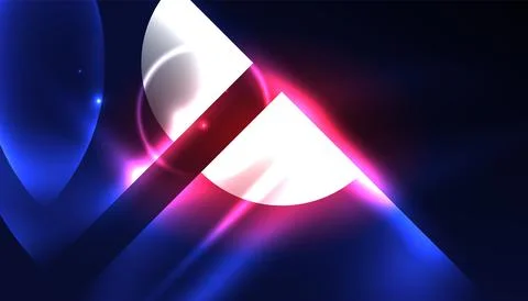Abstract background vector neon glowing geometric elements. Hi-tech design for Illustrazione stock