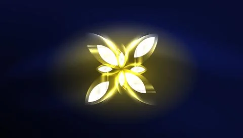 Abstract background vector neon glowing geometric elements. Hi-tech design for Illustrazione stock