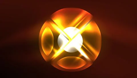 Abstract background vector neon glowing geometric elements. Hi-tech design for Illustrazione stock