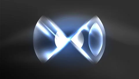 Abstract background vector neon glowing geometric elements. Hi-tech design for イラスト素材