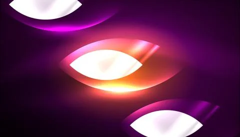 Abstract background vector neon glowing geometric elements. Hi-tech design for Illustrazione stock