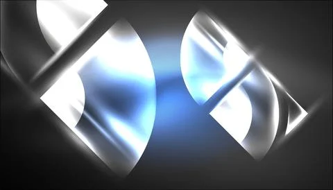 Abstract background vector neon glowing geometric elements. Hi-tech design for Illustrazione stock