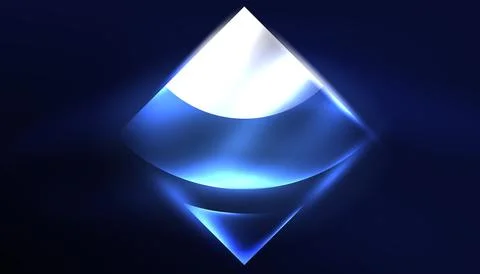 Abstract background vector neon glowing geometric elements. Hi-tech design for Stock Illustration