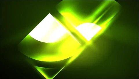 Abstract background vector neon glowing geometric elements. Hi-tech design for Illustrazione stock