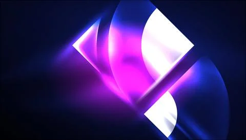 Abstract background vector neon glowing geometric elements. Hi-tech design for イラスト素材