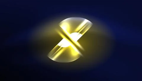 Abstract background vector neon glowing geometric elements. Hi-tech design for イラスト素材