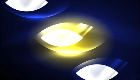 Abstract background vector neon glowing geometric elements. Hi-tech design for イラスト素材