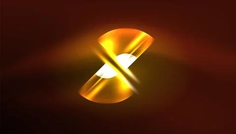 Abstract background vector neon glowing geometric elements. Hi-tech design for Stock Illustration