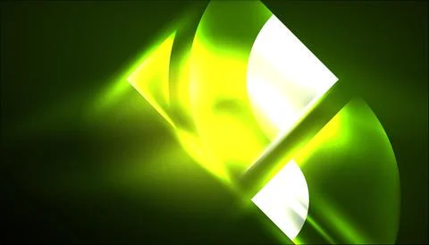 Abstract background vector neon glowing geometric elements. Hi-tech design for Illustrazione stock