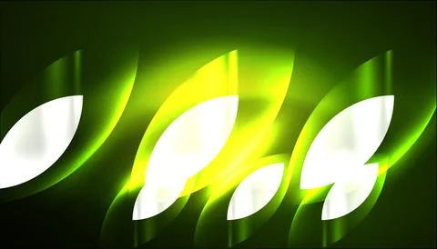 Abstract background vector neon glowing geometric elements. Hi-tech design for Illustrazione stock