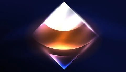 Abstract background vector neon glowing geometric elements. Hi-tech design for Illustrazione stock