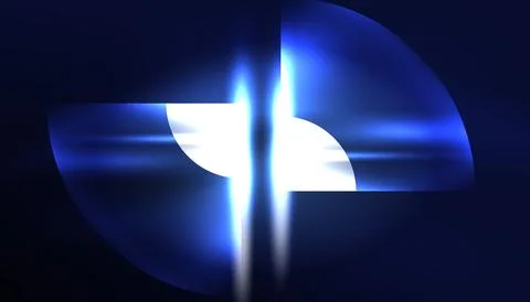 Abstract background vector neon glowing geometric elements. Hi-tech design for Illustrazione stock