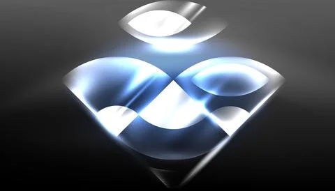 Abstract background vector neon glowing geometric elements. Hi-tech design for Stock Illustration