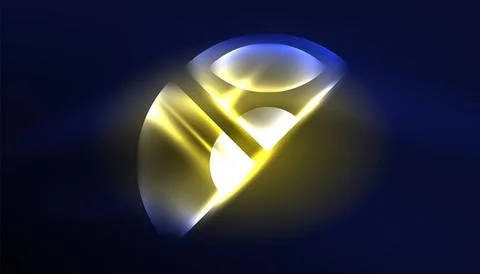 Abstract background vector neon glowing geometric elements. Hi-tech design for イラスト素材