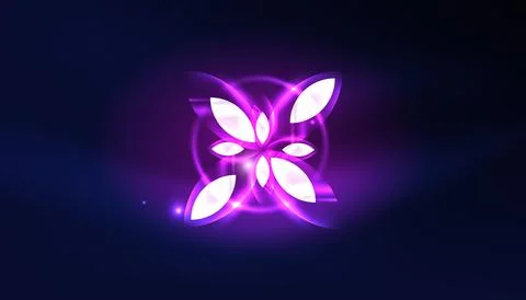 Abstract background vector neon glowing geometric elements. Hi-tech design for イラスト素材