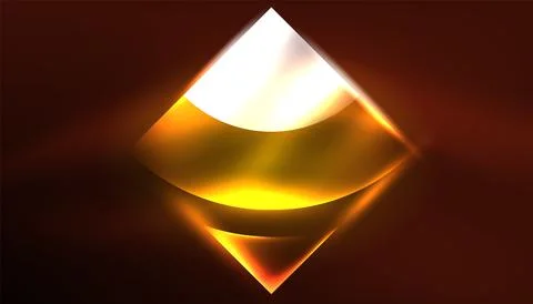 Abstract background vector neon glowing geometric elements. Hi-tech design for Illustrazione stock