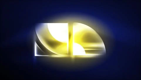 Abstract background vector neon glowing geometric elements. Hi-tech design for Illustrazione stock