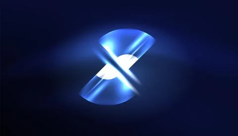 Abstract background vector neon glowing geometric elements. Hi-tech design for イラスト素材