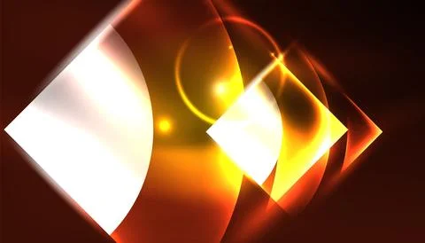 Abstract background vector neon glowing geometric elements. Hi-tech design for イラスト素材