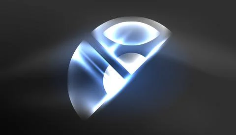 Abstract background vector neon glowing geometric elements. Hi-tech design for Illustrazione stock