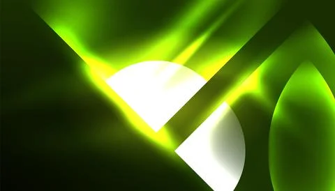 Abstract background vector neon glowing geometric elements. Hi-tech design for Illustrazione stock